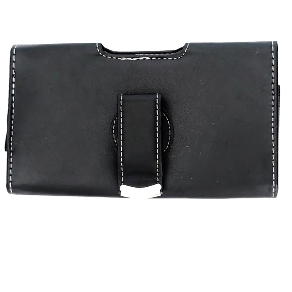 WAU Leather Belt Clip Phone Holster Case XL - Picture 1 of 8